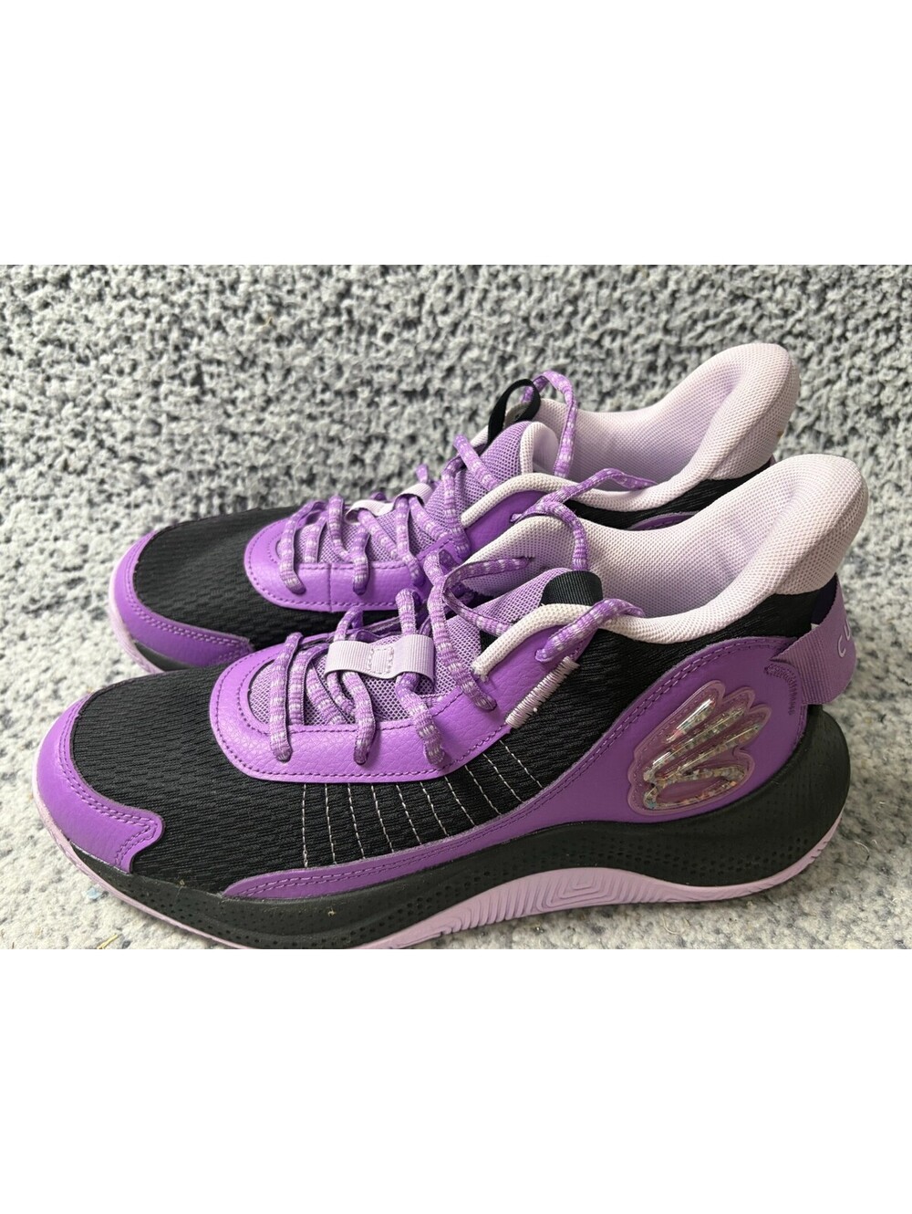 Under Armour Curry 2 Low FloTro Mens 9.5 Womens 11 Purple Black Basketball Shoes